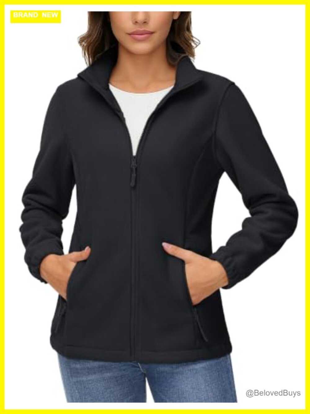 Women's Fleece Jacket Lightweight Soft Full Zip Sweatshirt Casual